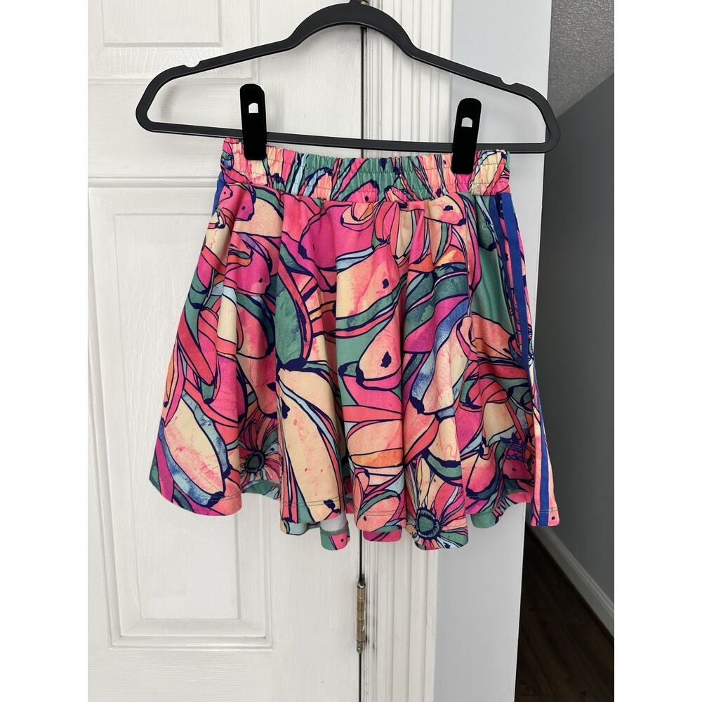 NWT Adidas Originals x Farm Rio Bananas Flared Skirt Elastic Waist Size XS